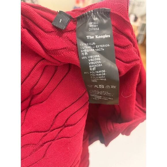 THE‎ KOOPLES JACQUARD MOTIFS RED KNIT DRESS, SIZE 1,S - Picture 4 of 7